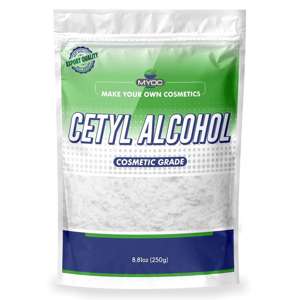 Myoc Premium Cetyl Alcohol Powder - Cosmetic Grade, no adulterant, emulsifier, Thickening Agent DIY (8.8 Ounce)