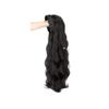 45cm/18inch Light Natural Long Wigs Hair Band Natural Wave Half Wigs Synthetic Woven Wigs for Woman (Mocha brown,Wavy) view 1