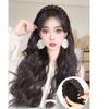 45cm/18inch Light Natural Long Wigs Hair Band Natural Wave Half Wigs Synthetic Woven Wigs for Woman (Mocha brown,Wavy) view 2