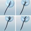 8 wooden hair Pins Women's hair chopsticks Chinese Handmade Hair Pins Women's Hair Pins Decoration (Black) view 2