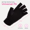 SUNUV LED Gloves for Gel Nails, Professional UPF 50+ Anti UV Gloves for Gel Nail Lamp, Nail Techs Black view 3