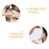 FOMIYES 4pcs Rounded Tip Stainless Steel Scissors for Eyebrow and Facial Hair Trimming Ergonomic Design for Precision Grooming for Professional and Home Use view 2