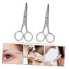 FOMIYES 4pcs Rounded Tip Stainless Steel Scissors for Eyebrow and Facial Hair Trimming Ergonomic Design for Precision Grooming for Professional and Home Use view 4