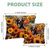 2 Pcs Pocket Cosmetic Bag, Spring Sunflower Butterflies Dog Self-Closing Shrapnel Makeup Bag No Zipper Small Makeup Pouch for Mini Travel Storage for Cosmetics Headphones Jewelry Organizer view 2