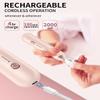 Professional Manicure Pedicure Kit, Cordless Electric Nail File Set, Rechargeable Pedicure Tools for feet, 5 Speeds Hand Foot Care Nail Drill for Thick Nail Toenail Cuticle Women Men Baby Pets-Rose view 3