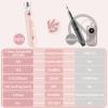 Professional Manicure Pedicure Kit, Cordless Electric Nail File Set, Rechargeable Pedicure Tools for feet, 5 Speeds Hand Foot Care Nail Drill for Thick Nail Toenail Cuticle Women Men Baby Pets-Rose view 4