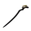 Generic Ebony hairpin flowers green leaf pearl daily Hanfu hair accessories Chinese girls simple wood hairpin cheongsam accessories, Black view 1