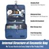 GeRRiT Hanging Travel Toiletry Bag Organizer Cosmetic Bag, Portable Makeup Bag for Women & Men with Strong Hook & Pockets Shaving Kit Bag,Waterproof Toiletries Storage Bag for Bathroom (blue) view 2