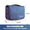 GeRRiT Hanging Travel Toiletry Bag Organizer Cosmetic Bag, Portable Makeup Bag for Women & Men with Strong Hook & Pockets Shaving Kit Bag,Waterproof Toiletries Storage Bag for Bathroom (blue) view 3
