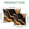 2 Pcs Pocket Cosmetic Bag, Black Golden Marble Print Self-Closing Shrapnel Makeup Bag No Zipper Small Makeup Pouch for Mini Travel Storage for Cosmetics Headphones Jewelry Organizer view 2