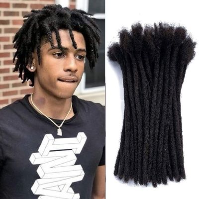 0.6cm Diameter Loc Extension 100% Human Hair Dreadlock Extensions for Man/Women Full Head Handmade loc Extensions Bundles Can Be Dyed Bleached Curled and Twisted 0.6cm 10 Inch 60 Strands