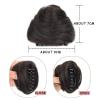 Messy Hair Bun 2 PCS Donut Chignon Synthetic Hair Pieces Bun Extension Mini Claw Clip in Messy Hair Bun Extensions Wig Accessory for Women Girls Cat Ears Hair Ponytail Hairpiece for Daily Wear(Brown view 2