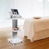 Beauty Salon Trolley Cart, Aluminum Alloy Beauty Machine Storage Shelf Universal Wheel Mobile Trolley Stand, Beauty Instrument Tray Rolling Cart for Hairdressers Restaurants Laboratories (White) view 3