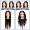 28 Inch Mannequin Head 80% Real Hair with Tripod Stand, Cosmetology Manikin Practice Doll Head,Braiding Hairdressing Head with Table Clamp + DIY Hair Styling Set #4 view 4
