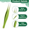 3 Pcs Ingrown Hair Tweezers Needle Point Tweezer Fine SharpTweezers Precision Nose Needle Point Tip Tweezers Stainless Steel Blackhead Remover for Facial Hair Eyebrow Remover view 3