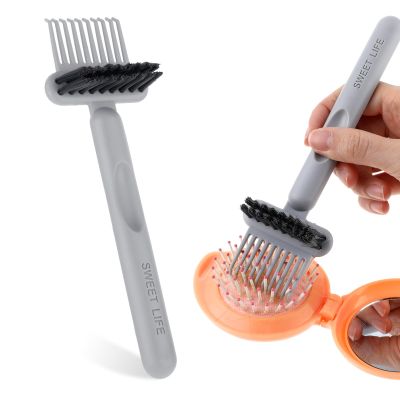 JIEYAO 2-in-1 Comb Cleaning Tool, Hair Brush Cleaner, Mini Hair Brush Remover Rake Comb Cleaning Brush Hair Dirt Remove Instrument for Removing Hairs Dust Dirt Lint Home Salon(Grey), Gray