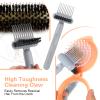 JIEYAO 2-in-1 Comb Cleaning Tool, Hair Brush Cleaner, Mini Hair Brush Remover Rake Comb Cleaning Brush Hair Dirt Remove Instrument for Removing Hairs Dust Dirt Lint Home Salon(Grey), Gray view 3