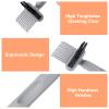 JIEYAO 2-in-1 Comb Cleaning Tool, Hair Brush Cleaner, Mini Hair Brush Remover Rake Comb Cleaning Brush Hair Dirt Remove Instrument for Removing Hairs Dust Dirt Lint Home Salon(Grey), Gray view 4