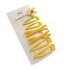 7Pcs Yellow Sweet Flower Women Girl Barrette Bobby Pin Hairpin Hair Clips Decoration Elegant Gold Gifts Hair Clips Clips and Barrettes Hair Accessories view 1