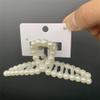 100Pcs White Paper Cardboard Hair Accessory Display Holders for Bows, Clips, Barrettes, and Hair Claws view 2
