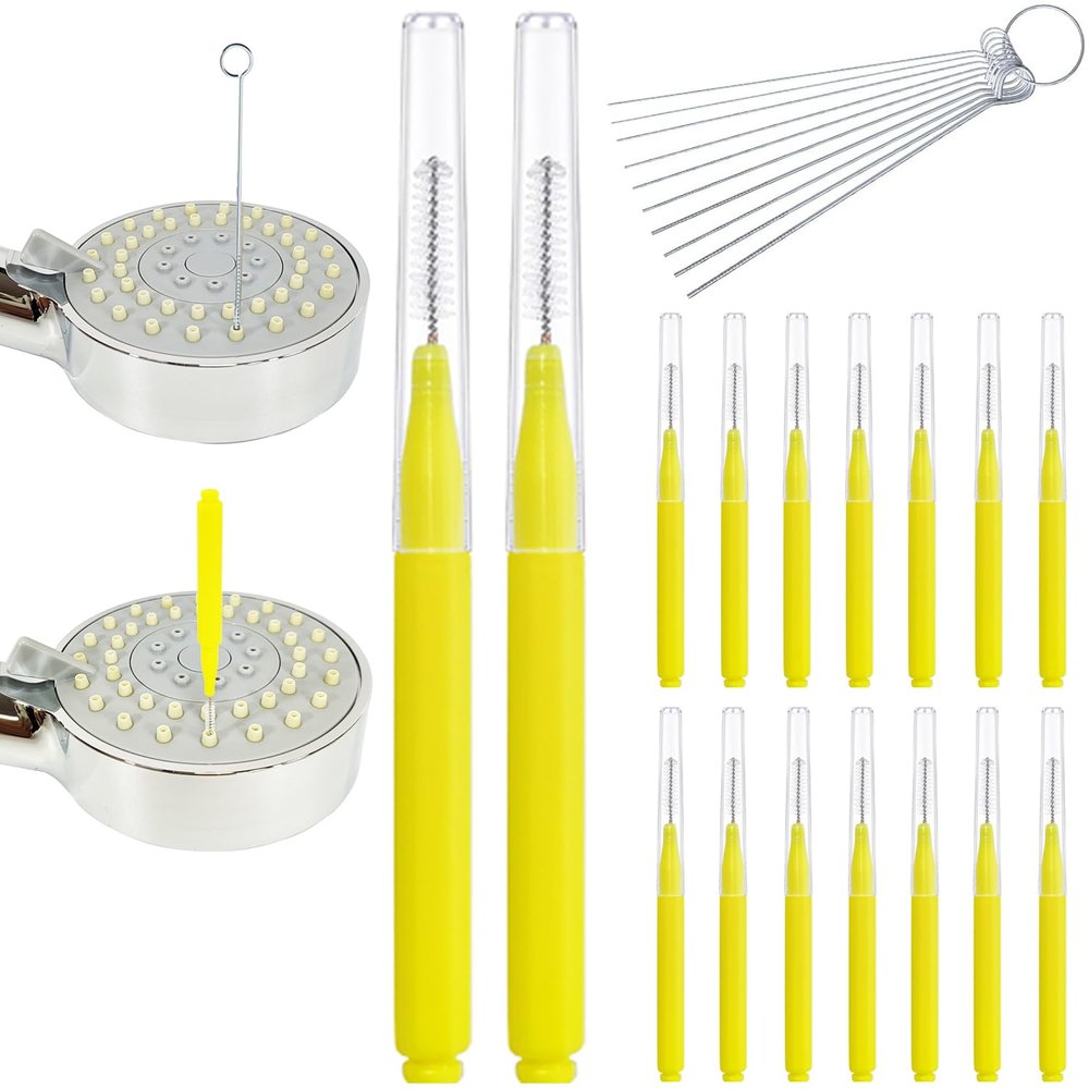 26 Pcs Shower Head Cleaner Tool, Multisize Shower Head Cleaning Brushes Shower Nozzle Clog Removal Picks Shower Cleaner Brushes Tiny Cleaning Brush for Small Hole Slit Gap Nozzle