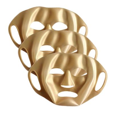 HAKIDZEL 3pcs Reusable Silicone Face Mask Covers Moisturizing Mask Holders for Beauty Treatments Ear- for Comfortable Wear Fashionable Gold to Clean