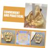 HAKIDZEL 3pcs Reusable Silicone Face Mask Covers Moisturizing Mask Holders for Beauty Treatments Ear- for Comfortable Wear Fashionable Gold to Clean view 4