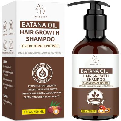 Batana Oil Hair Growth Shampoo Onion Extract Infused, Organic Natural Formula with Rosemary & Argan Oil Reduces Hair Loss, Strengthens Roots & Adds Shine for All Hair Types