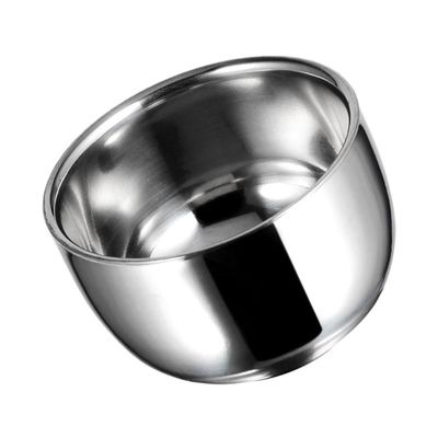 HAKIDZEL 1pc Stainless Steel Shaving Bowl for Men Household Shaving Container and Rustproof Foam Whisking Tool Easy to Clean Beard Bubble Bowl