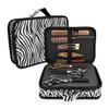 SXLINGDO Magnetic Beauty and Barber Clipper Bags, Barber Carrying Case Hair Styling Travel Tool Bag, Barber Clippers Organizer Bag (Zebra pattern) view 1