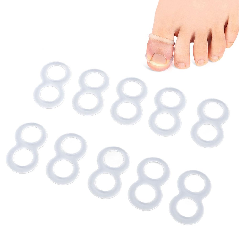 10PCS Toenail Corrector,Washable Reusable Silicone Ingrown Toenail Correcting Tool for Foot Care
