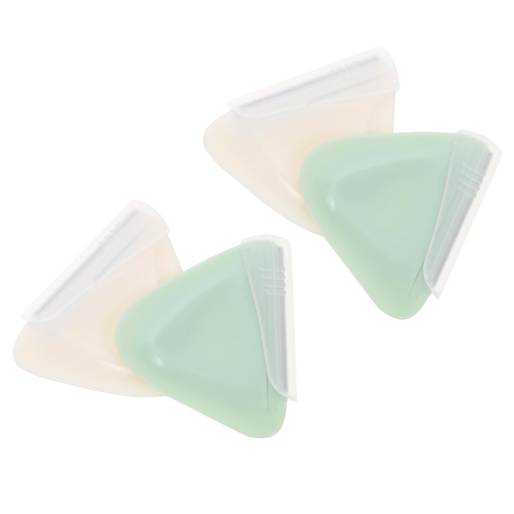 VINTORKY 4pcs Eyebrow Shaver Compact Facial Hair Remover Blades for Safe Trimming for Eyebrow Grooming Lips and Face Beginner Friendly Design White Green
