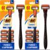 BIC Comfort 3 Refillable Three-Blade Disposable Razor for Men, Sensitive Skin Razor For a Comfortable Shave, 1 Handle and 6 Cartridges, 7 Piece Razor Set (Pack of 2) view 1
