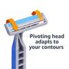 Amazon Basics Twin Blade Pivoting Razors, 32 Count | Disposable | Rubber Grip | 1-Pack view 4