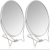 GOODY Two-Sided Makeup Mirror with Stand - 1X and 3X Dual Sided Magnification - Lightweight & Portable Table Top Magnifying Vanity Mirror (Pack of 2) view 1