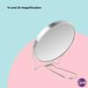 GOODY Two-Sided Makeup Mirror with Stand - 1X and 3X Dual Sided Magnification - Lightweight & Portable Table Top Magnifying Vanity Mirror (Pack of 2) view 3