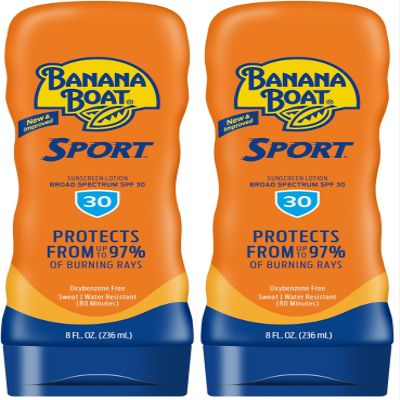 Banana Boat Sunscreen Lotion, SPF 30 | Sport Ultra | Water Resistant | 8oz | Oxybenzone Free