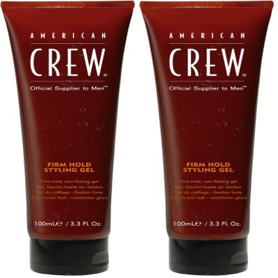 AMERICAN CREW Men's Hair Gel, Firm Hold, Non-Flaking Styling Gel, 3.3 Fl Oz (Pack of 2)