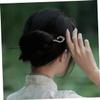 WOONEKY Vintage Hair Stick for Women Chignon Pin Delicate Texture Hair Accessory for Updos and Bun Styles Ebony Design Unique Headdress Item view 4