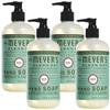 MRS. MEYER'S CLEAN DAY Hand Soap, Made with Essential Oils, Biodegradable Formula, Basil, 12.5 fl. oz (Pack of 4) view 1