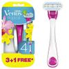 Gillette Venus Tropical Disposable Razors for Women, 3+1 Count, Designed for a Smooth Shave, Tropical Fragrance Scented Handles (Pack of 2) view 2