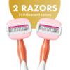 BIC Soleil Glide Disposable Razors for Women, 5 Blades With Shea Butter Moisture Strip For a Smooth Glide, 2 Piece Razor Set (Pack of 2) view 3