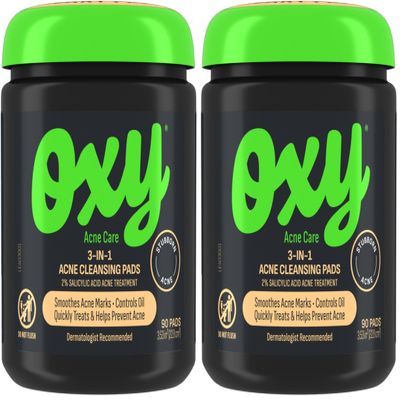 Oxy Maximum Action 3-In-1 Treatment Pads, 90 Count, Packaging may vary (Pack of 2)