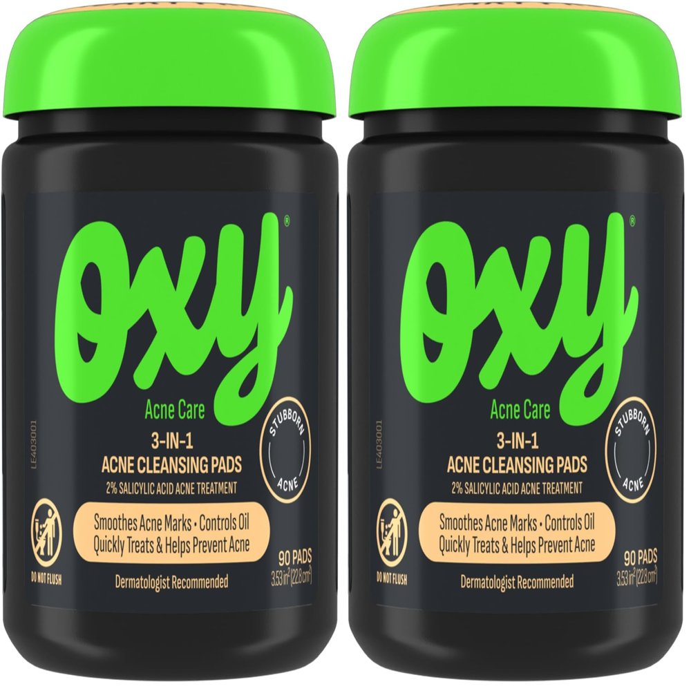 Oxy Maximum Action 3-In-1 Treatment Pads, 90 Count, Packaging may vary (Pack of 2)