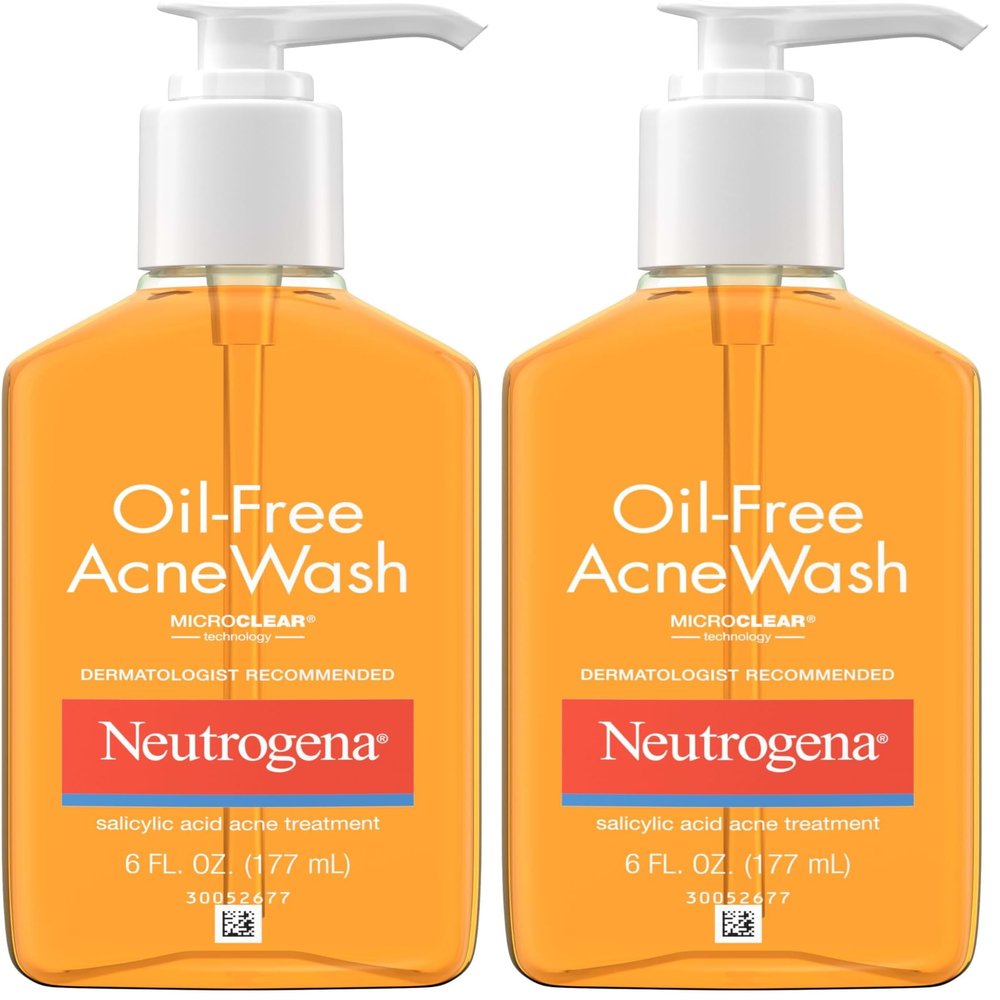 Neutrogena Oil-Free Acne Wash, 6 Fluid Ounce (Pack of 2)