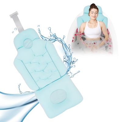 Bath Pillow, Fast Drying Bath Cushion with Headrest Supports Head, Neck, and Back, Thick, Portable, Bathing Accessories, Bathtub Pillows for Relaxing
