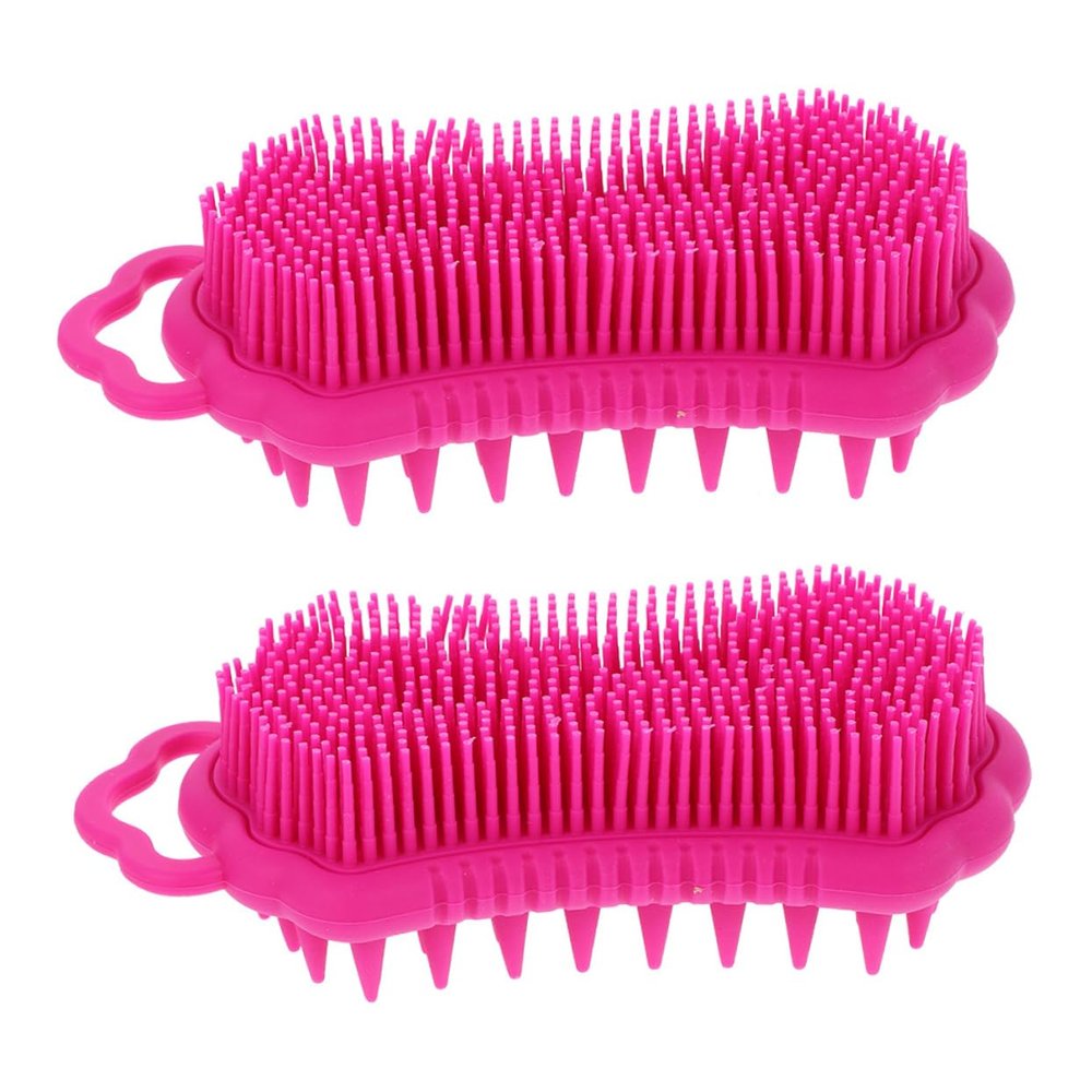 Healeved 2pcs Silicone Scalp Brush Scrubber Exfoliating Shower Brush for Enhanced Circulation and Deep Cleansing Massage Tool for Men and Women