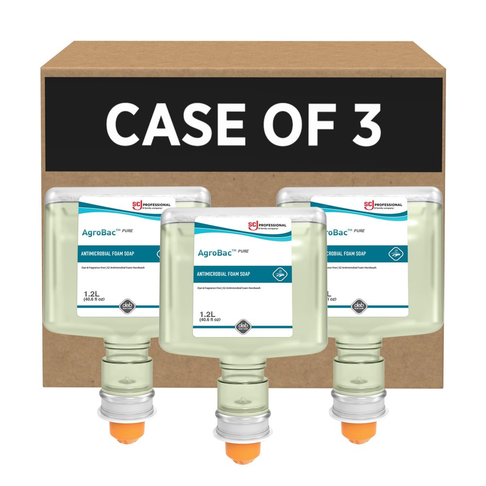 AGROBAC PURE FOAM ANTRIBAC HAND WASH 1.2 LITER TOUCH FREE, 3 PACK