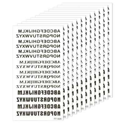12 Sheets Temporary Tattoo Letters Self-adhesive Custom Temporary Tattoos Fake Letters Tattoo Stickers for Women and Men
