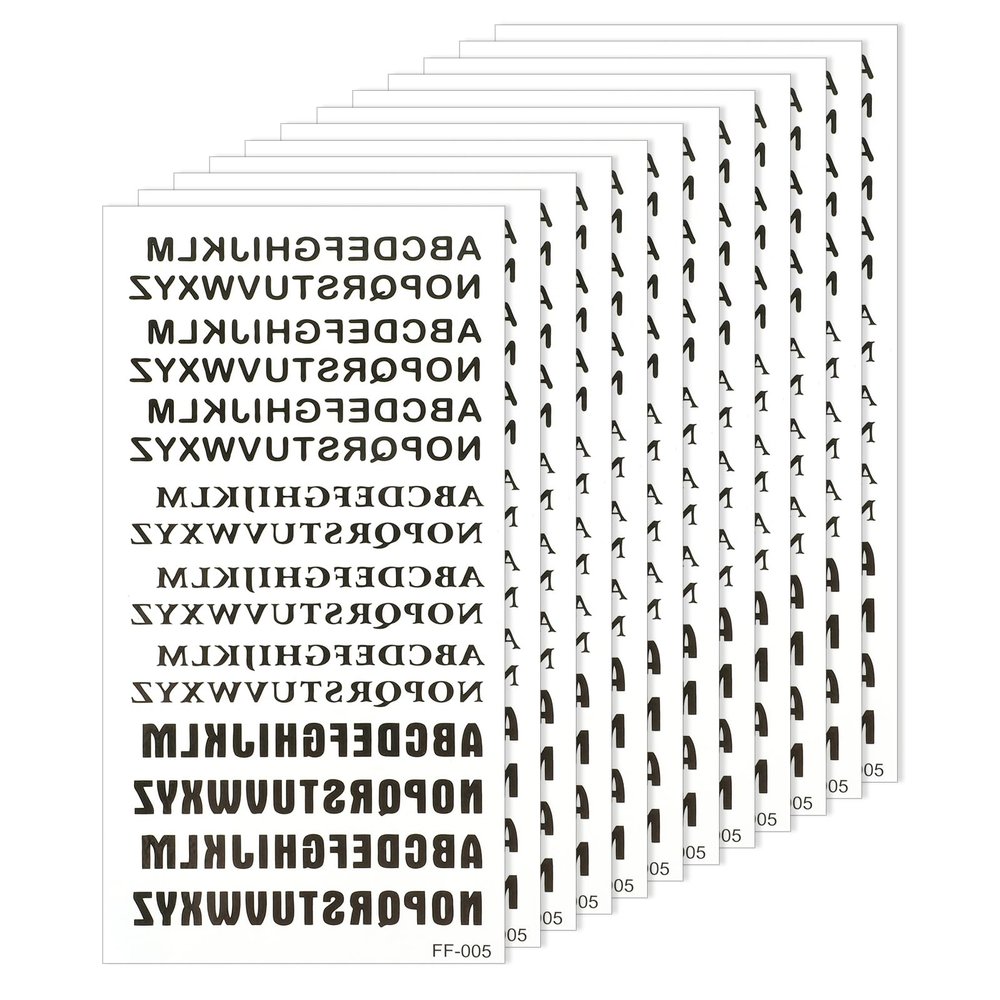 12 Sheets Temporary Tattoo Letters Self-adhesive Custom Temporary Tattoos Fake Letters Tattoo Stickers for Women and Men